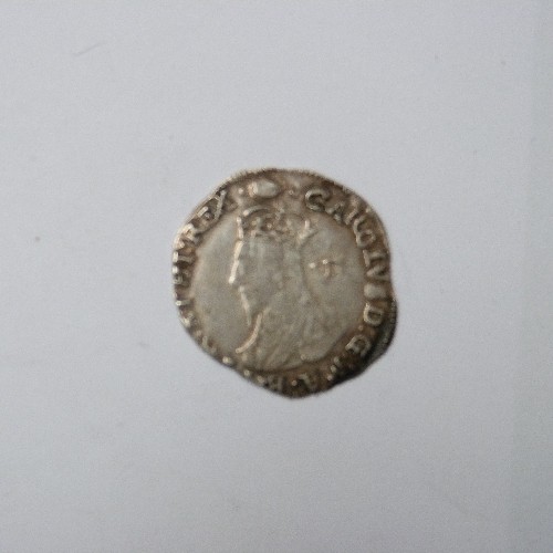 16 - 1636 Charles I (1st) silver hammered sixpence  Aberystwith Mint. coin