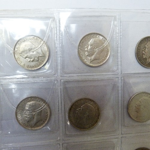 38 - COLLECTION OF 24 ONE SHILLING COINS PART SILVER GEORGE  V.  GEORGE VI.
1911 (V/F)
1914 (V/F)
1916 (V... 