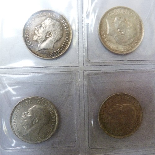 38 - COLLECTION OF 24 ONE SHILLING COINS PART SILVER GEORGE  V.  GEORGE VI.
1911 (V/F)
1914 (V/F)
1916 (V... 