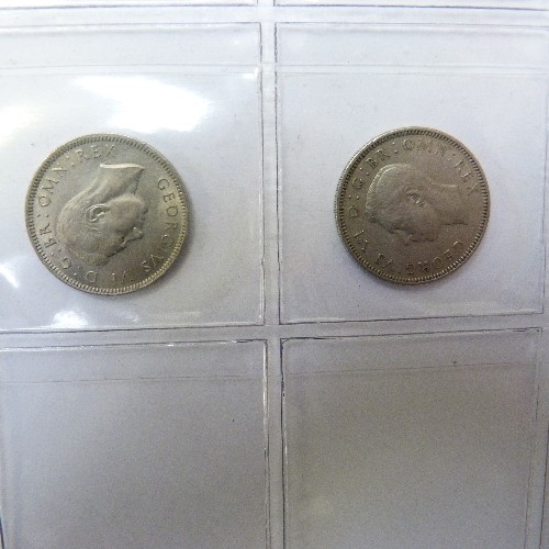 38 - COLLECTION OF 24 ONE SHILLING COINS PART SILVER GEORGE  V.  GEORGE VI.
1911 (V/F)
1914 (V/F)
1916 (V... 