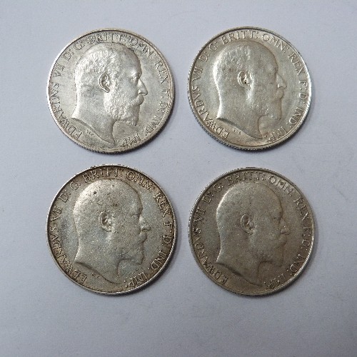 41 - COLLECTION OF 10 TWO SHILLINGS FLORIN SILVER AND PART SILVER 
EDWARD VII  & GEORGE V
1902  EDWARD VI... 