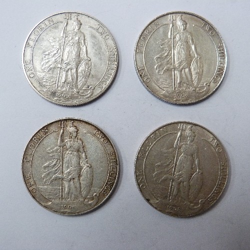 41 - COLLECTION OF 10 TWO SHILLINGS FLORIN SILVER AND PART SILVER 
EDWARD VII  & GEORGE V
1902  EDWARD VI... 