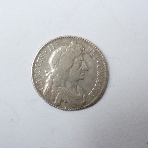 44 - CHARLES II SILVER HALF CROWN  1679 - CONDITION F - T PRIMO