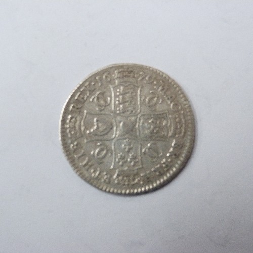 44 - CHARLES II SILVER HALF CROWN  1679 - CONDITION F - T PRIMO