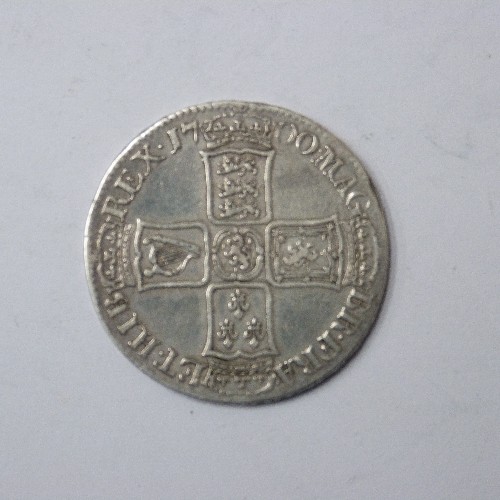 49 - WILLIAM III SILVER HALF CROWN 1700 - COND F