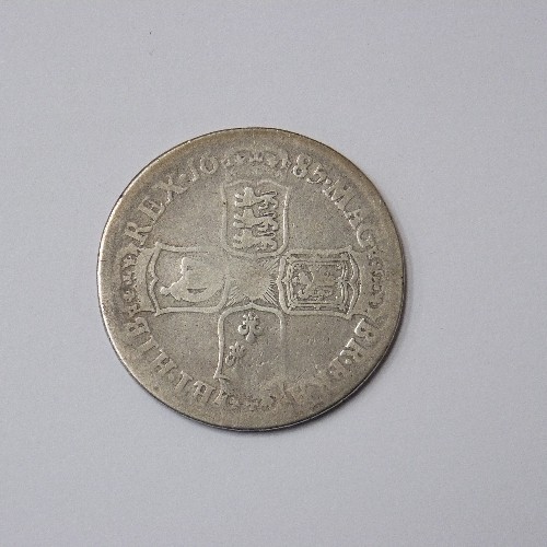 56 - JAMES II SILVER HALFCROWN 1685 - COND VG (fair)