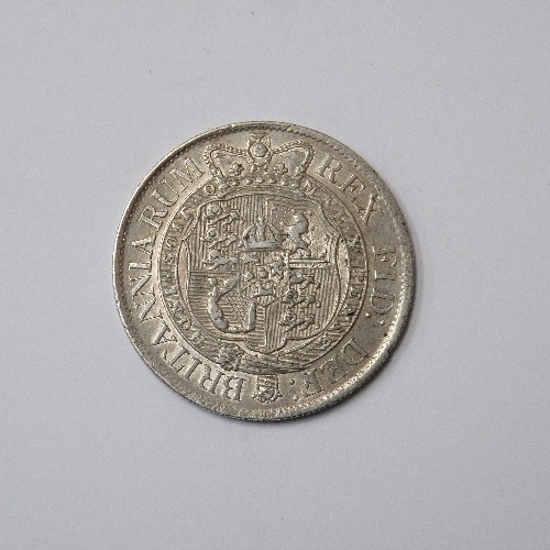 59 - GEORGE III SILVER HALFCROWN - 1817, SMALL HEAD - CONDITION VF TO EF