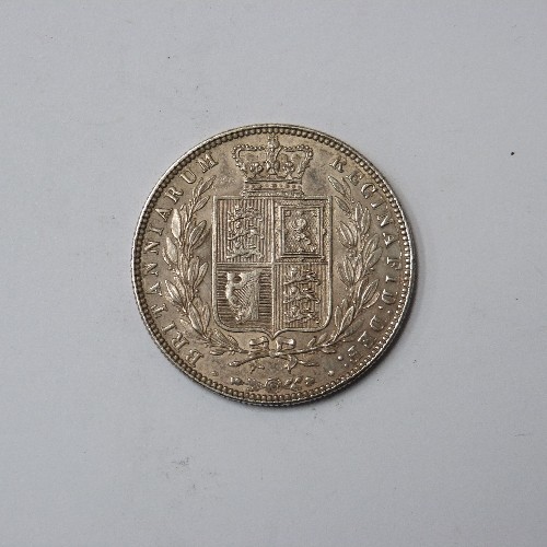 66 - SILVER QUEEN VICTORIA 1875 YOUNG HEAD HALFCROWN (EF)