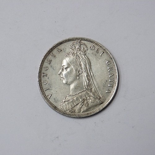 70 - SILVER QUEEN VICTORIA 1887 JUBILEE HEAD HALFCROWN (EF)