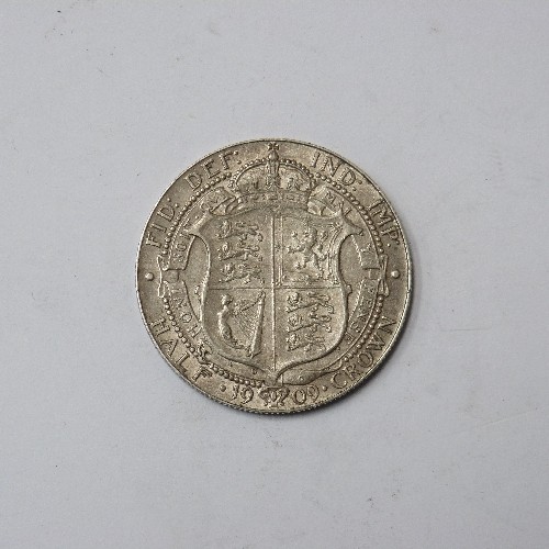 77 - SILVER HALFCROWN 1909 EDWARD VII (VF)