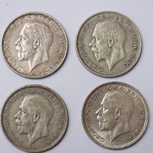 80 - SET OF 4 GEORGE V HALFCROWNS, 1929 (VF  TO EF), 1930 (F), 1930 (F), 1931 (VF TO EF)