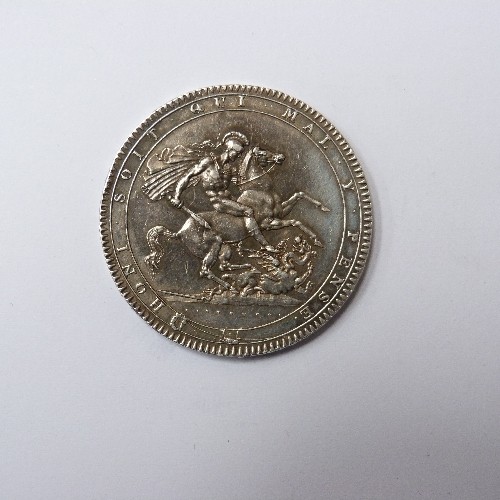 106 - SILVER GEORGE III CROWN 1819 (VF TO EF)