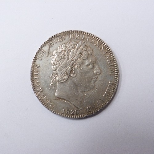 107 - SILVER GEORGE III CROWN 1820 (VF)