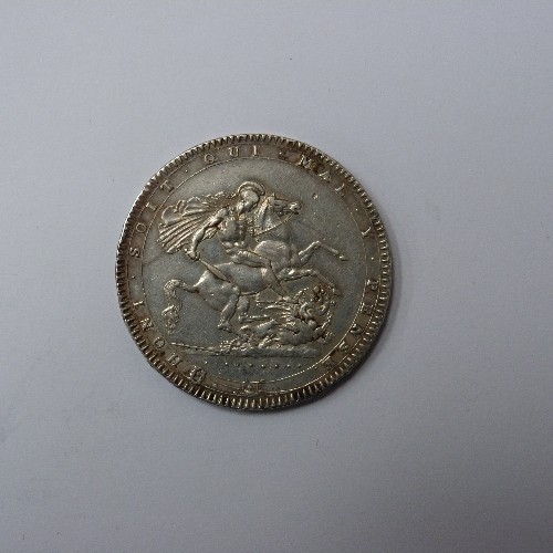 107 - SILVER GEORGE III CROWN 1820 (VF)