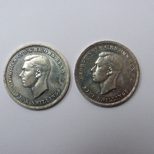 137 - COLLECTION OF 8 CROWN ( 5 SHILLINGS) COINS GEORGE VI AND QUEEN ELIZABETH II 
2 X 1951  GEORGE VI   (... 