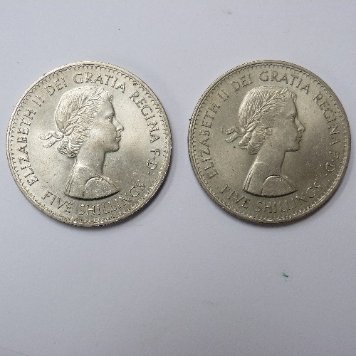 137 - COLLECTION OF 8 CROWN ( 5 SHILLINGS) COINS GEORGE VI AND QUEEN ELIZABETH II 
2 X 1951  GEORGE VI   (... 