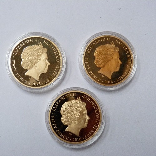 199 - COLLECTION OF 9 ELIZABETH II COMMEMORATIVE COINS INC 4 X BIRTHDAY COMMEMORATIVE 2017 GOLD PLATED ON ... 