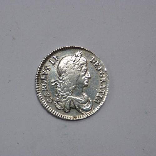 3 - SILVER 1663 CHARLES II (CAROLVS II) HALFCROWN (F)