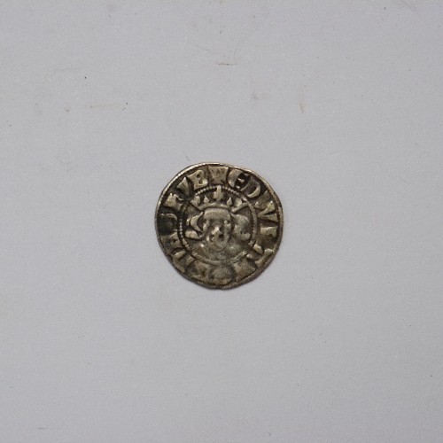 7 - EDWARD I 1d  SILVER 1279 / 80 LONDON MINT MARK  F