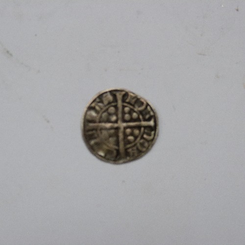 7 - EDWARD I 1d  SILVER 1279 / 80 LONDON MINT MARK  F