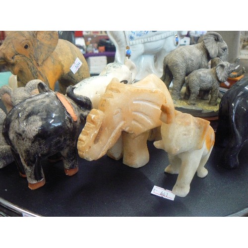 240 - 12 X ELEPHANT ORNAMENTS. SOME NIBBLES.