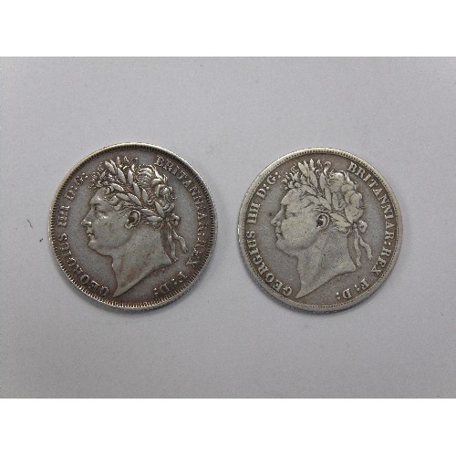 35 - COLLECTION OF SILVER SHILLINGS GEORGE II AND GEORGE III
1739 KING GEORGE II (VF)
1743               ... 