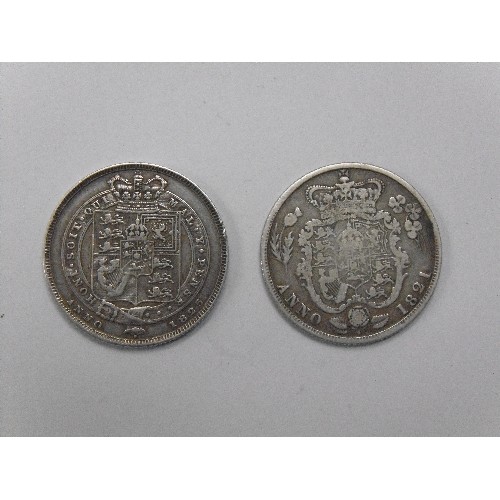 35 - COLLECTION OF SILVER SHILLINGS GEORGE II AND GEORGE III
1739 KING GEORGE II (VF)
1743               ... 