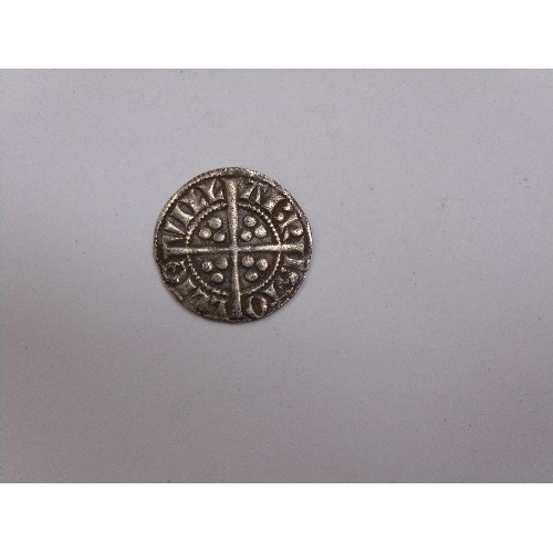 6 - EDWARD IST  1d  SILVER 1279 / 80 BRISTOL MINT MARK V/F