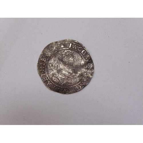 15 - Hammered Silver Coin James 1st Shilling  1603