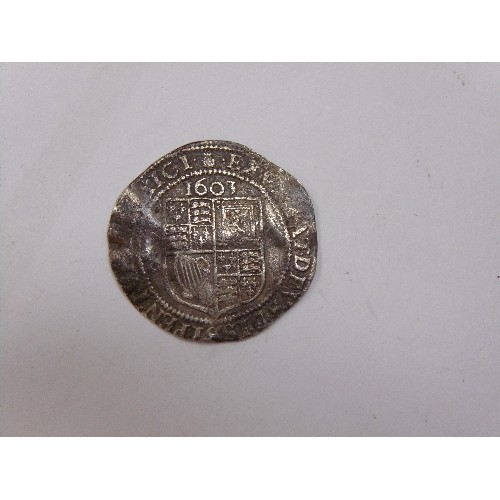 15 - Hammered Silver Coin James 1st Shilling  1603