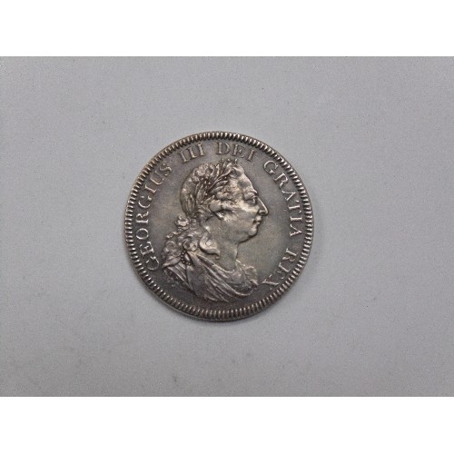 90 - A GEORGE III SILVER BANK OF ENGLAND EMERGENCY ISSUE DOLLAR, 1804, FIGURE OF BRITANNIA TO REVERSE AND... 