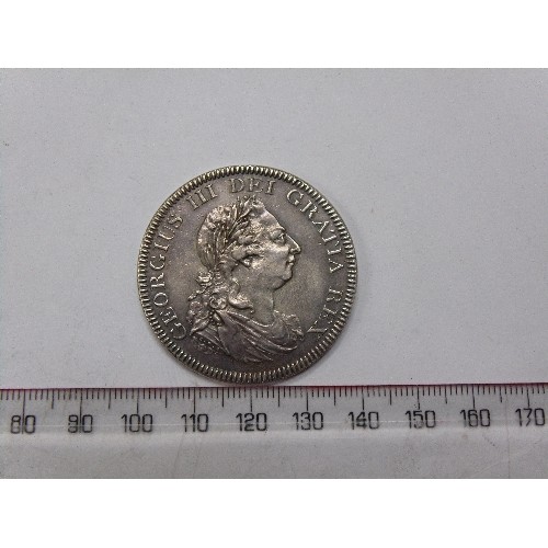 90 - A GEORGE III SILVER BANK OF ENGLAND EMERGENCY ISSUE DOLLAR, 1804, FIGURE OF BRITANNIA TO REVERSE AND... 