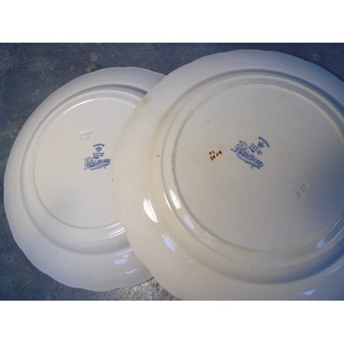 186 - SPODE ITALIAN FRUIT BOWL (OLD OVAL MARK), PAIR OF BOOTH'S 