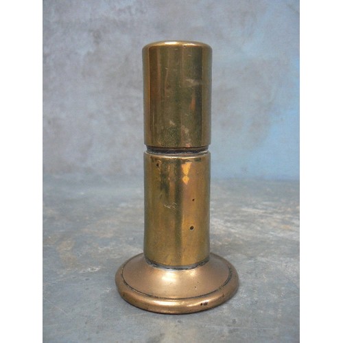 75 - A WW1 PERIOD TRENCH ART BRASS TABLE LIGHTER