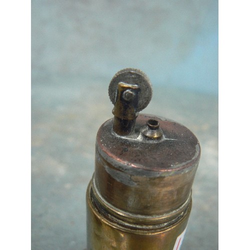 75 - A WW1 PERIOD TRENCH ART BRASS TABLE LIGHTER