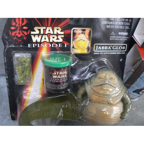 321 - STAR-WARS EPISODE 1. JABBA WHO OOZES WITH GLOB & FROGS, AND JAR-JAR BINKS TOOTHBRUSH HOLDER. BOTH AP... 