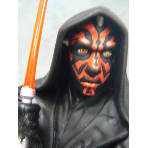 326 - STAR-WARS DARTH MAUL-EPISODE 1. FIGURE IN GOOD CONDITION-NO BOX, A WRISTWATCH-NEW/PACKAGED, AND A DA... 