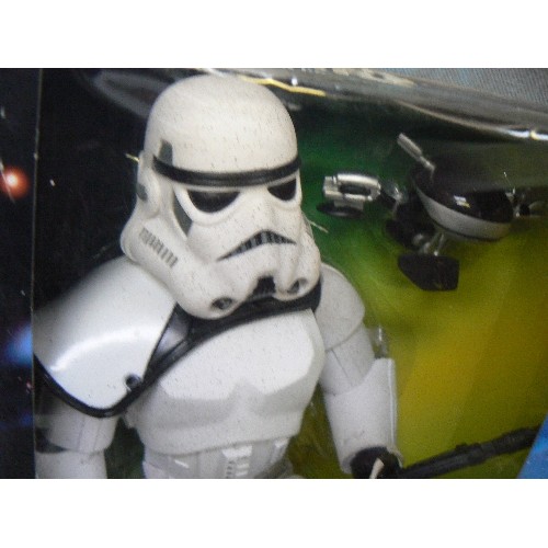 333 - STAR-WARS FIGURES. LUKE SKYWALKER WITH DIANOGA TENTACLE, GREEDO-FULLY POSEABLE, AND SANDTROOPER WITH... 