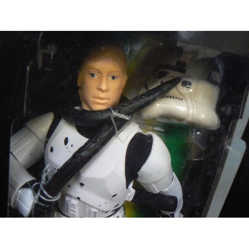 333 - STAR-WARS FIGURES. LUKE SKYWALKER WITH DIANOGA TENTACLE, GREEDO-FULLY POSEABLE, AND SANDTROOPER WITH... 