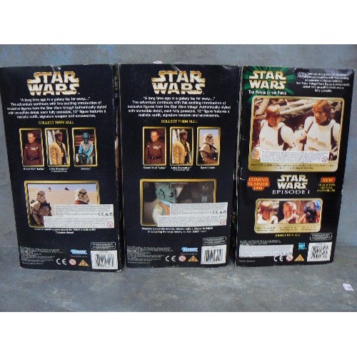 333 - STAR-WARS FIGURES. LUKE SKYWALKER WITH DIANOGA TENTACLE, GREEDO-FULLY POSEABLE, AND SANDTROOPER WITH... 