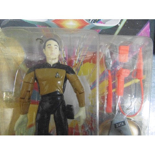 337 - STAR TREK. TALKING DESK ORGANIZER. ALSO LIET COMM DATA. BOTH BOXED.