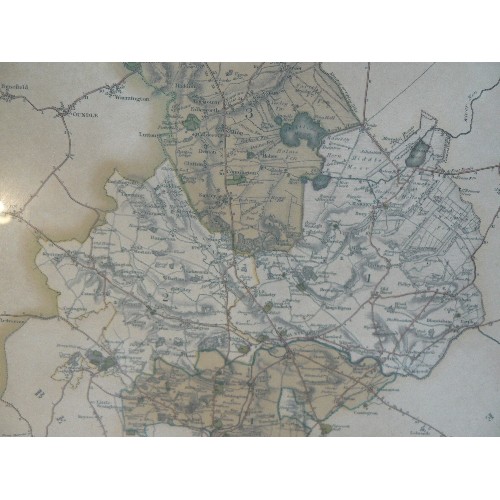 284 - A LARGE 19TH CENTURY ENGRAVED MAP OF HUNTINGDONSHIRE 1829 BY C & J GREENWOOD, PUBLISHED 1831 - WITH ... 