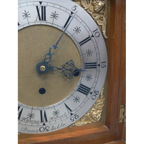 350 - A VERY GOOD QUALITY REPRODUCTION WESTMINSTER CHIMES, STRIKING MANTEL CLOCK BY HENRY HOLLAND DUNSTABL... 