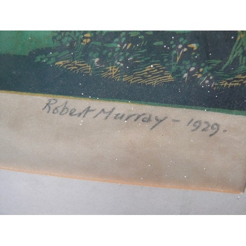 170 - A FRAMED SCREEN PRINT, PROBABLY A MILITARY COLLEGE, SIGNED IN PENCIL BY THE ARTIST ROBERT MURRAY 192... 