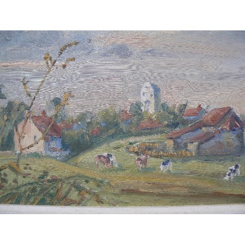 175 - VERA CURTIS (1907 - 1997). SUFFOLK ARTIST. SMALL OIL PAINTING ON BOARD 