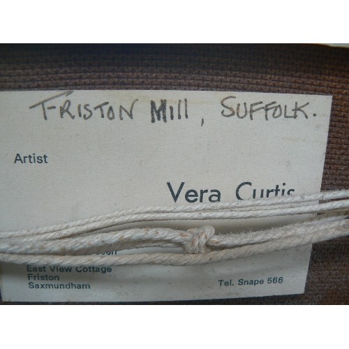 175 - VERA CURTIS (1907 - 1997). SUFFOLK ARTIST. SMALL OIL PAINTING ON BOARD 