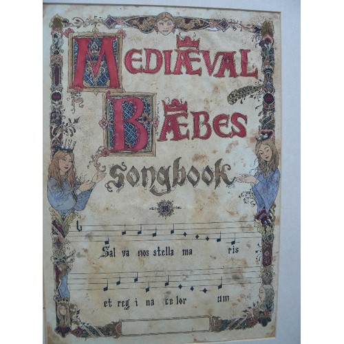 173 - A LATE 20TH CENTURY ORIGINAL ARTWORK FOR THE SONGBOOK OF THE MUSICAL ENSEMBLE 