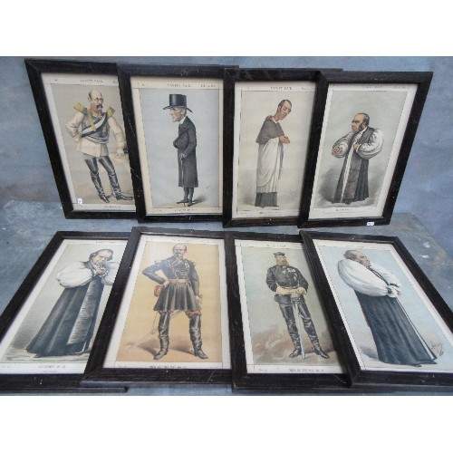 163 - SET OF EIGHT 19TH CENTURY VANITY FAIR CARICATURE PRINTS OF 