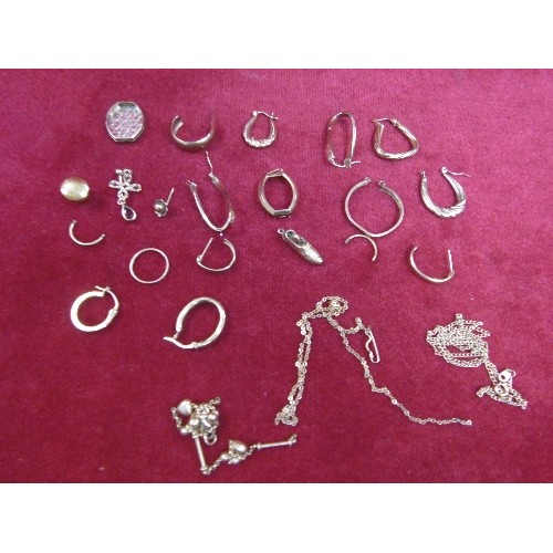 62 - COLLECTION OF SCRAP MAINLY 9ct GOLD WEIGHT 18.44g