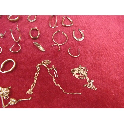 62 - COLLECTION OF SCRAP MAINLY 9ct GOLD WEIGHT 18.44g